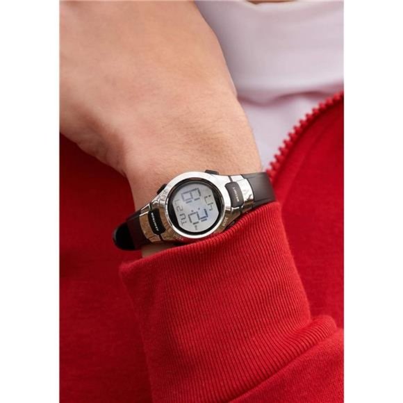 New Women's Sport Silver Armitron Digital Adjustable Resin Strap Watch - Picture 3 of 6